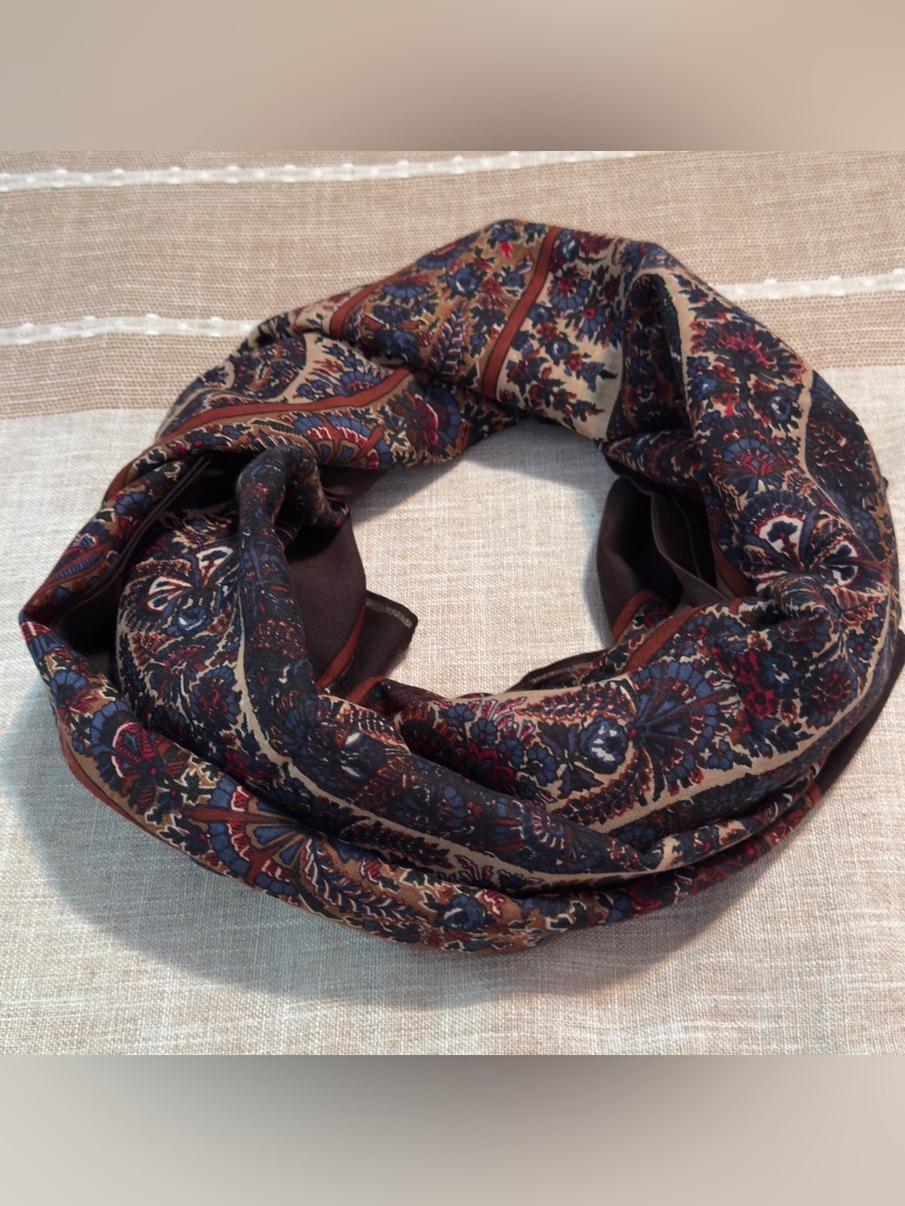 Yves Saint Laurent #010 Paisley oversized Vintage not used shawl /Scarf